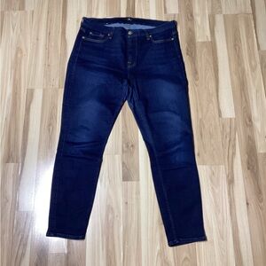 7 for All Mankind Slim Illusion High Waist Ankle Skinny Jeans Size 31